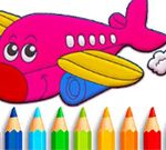 Coloring Book: Cute Plane
